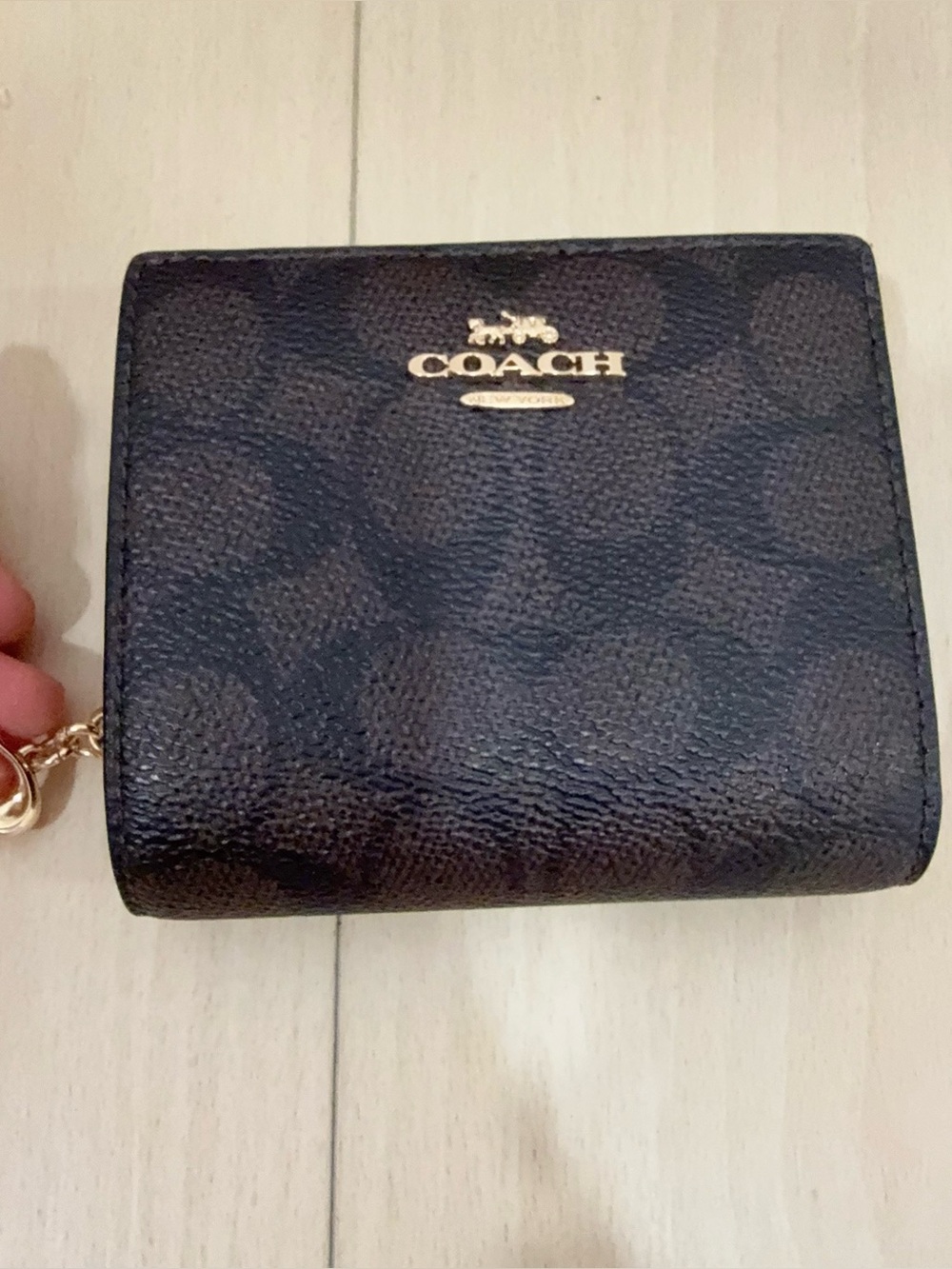 (NWT) Coach C3309 Snap Wallet In Signature Canvas